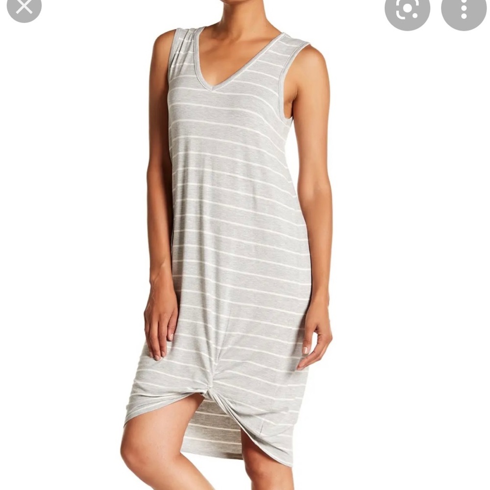 Bobeau Sleeveless Midi Bottom Twist Dress